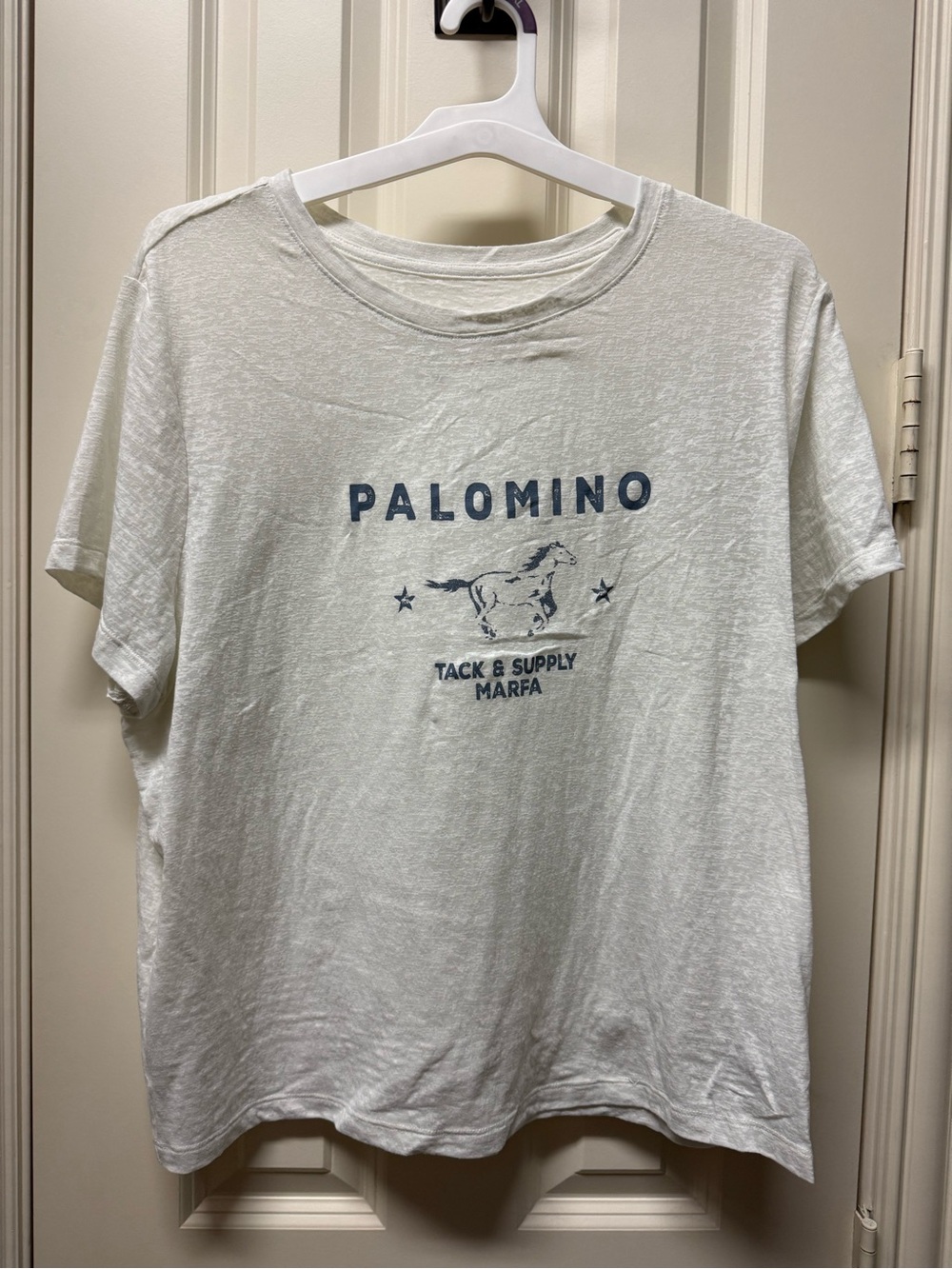 Women's  cream burn out Graphic Tee - Tack & Supply size XL